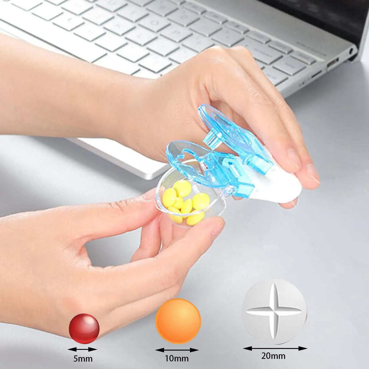 Pill Taker Portable Contactless Medicine Dispenser Tablet Pill Blister Pack Opener Assistance Tool No Contact to Take Pills Out
