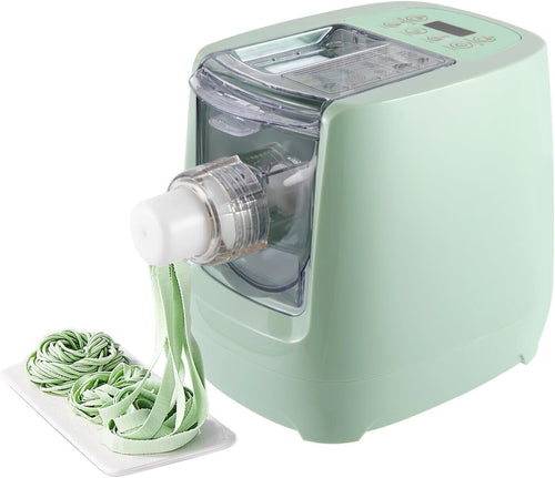Electric Pasta Maker, 260W Automatic Noodle Maker Machine with 13 Pasta Shapes, 600G Flour Capacity Pasta Maker Machine with Measuring Cups, for Home Kitchen, Easy to Clean, Green