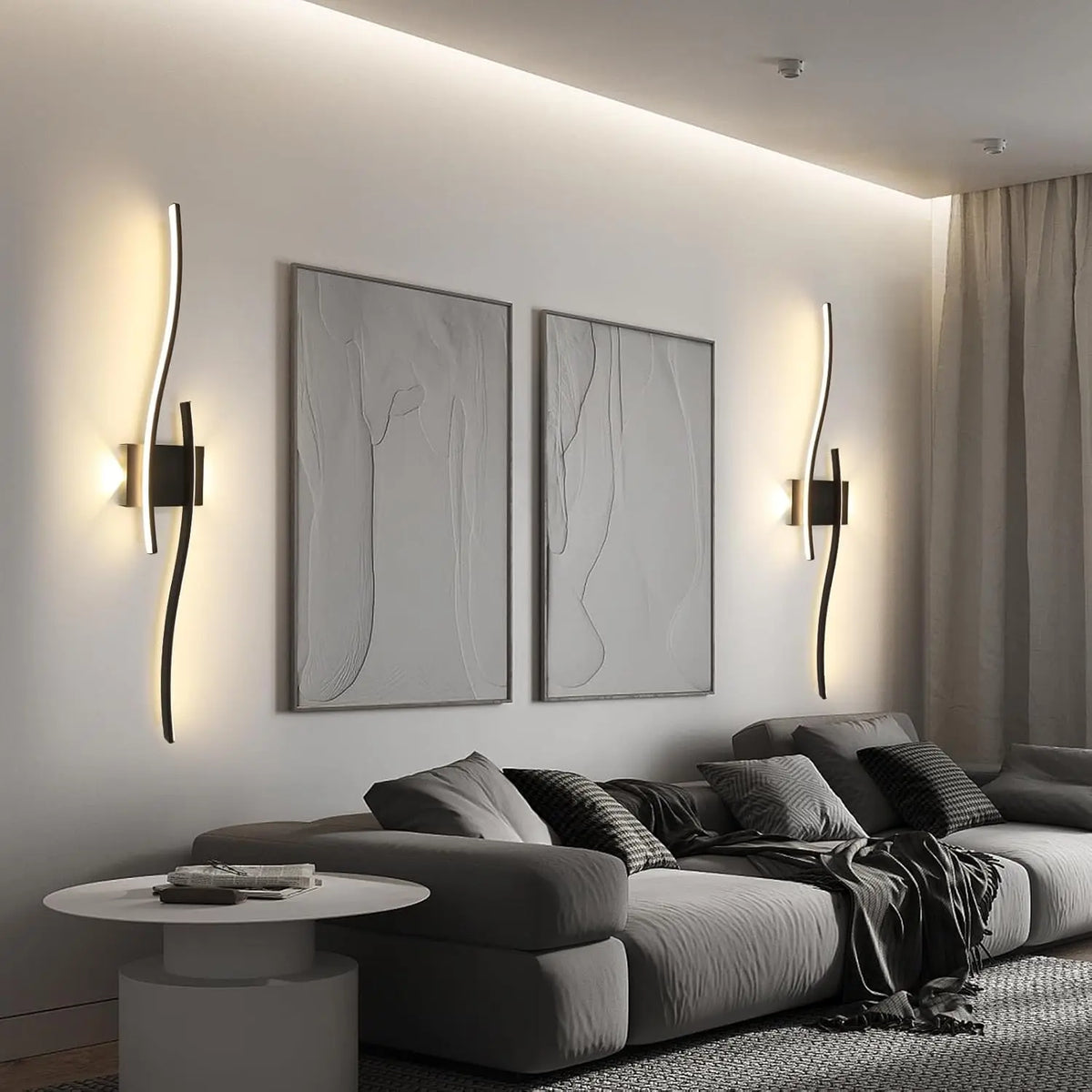 Modern LED Wall Lamp Simple Lines 60/80Cm Available Three Colors Bedroom Bedside TV Wall Corridor Indoor Lighting Fixtures