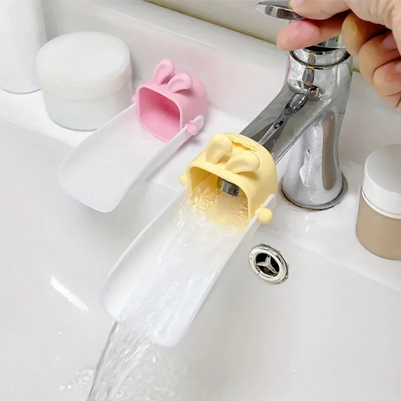 Bathroom & Kitchen Faucet Extender: Cartoon Rabbit Style, Splash-Proof and Durable for Children