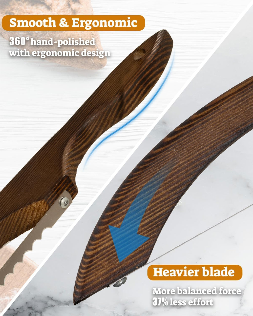 16.5" Bread Slicer, Sourdough Bread Knife for Homemade Bread