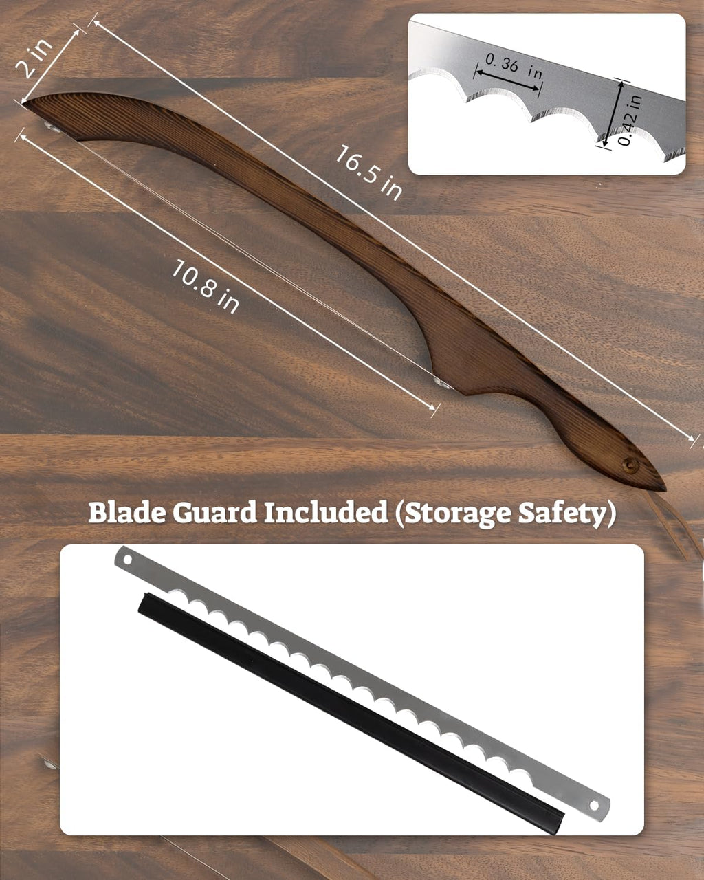 16.5" Bread Slicer, Sourdough Bread Knife for Homemade Bread
