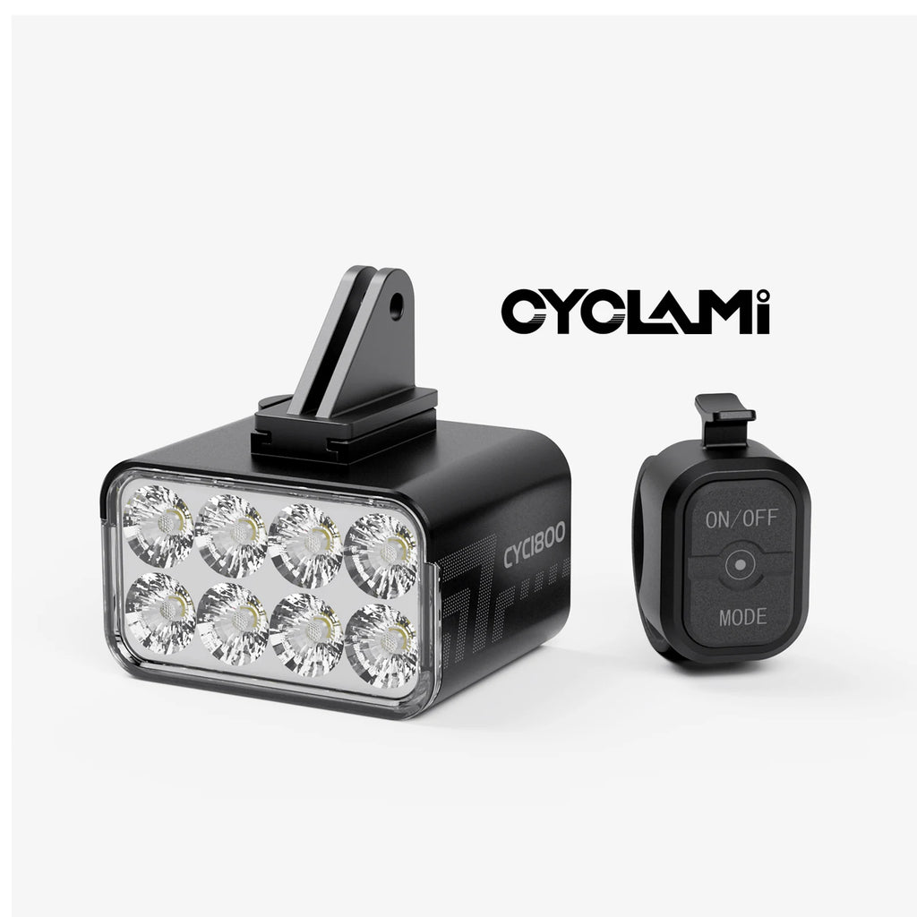 Wireless Remote Hoisting Bike Headlight 1800 Lumens Lifting Front Head Lamp Aluminum Alloy  CYC1800 for Road MTB Mountain