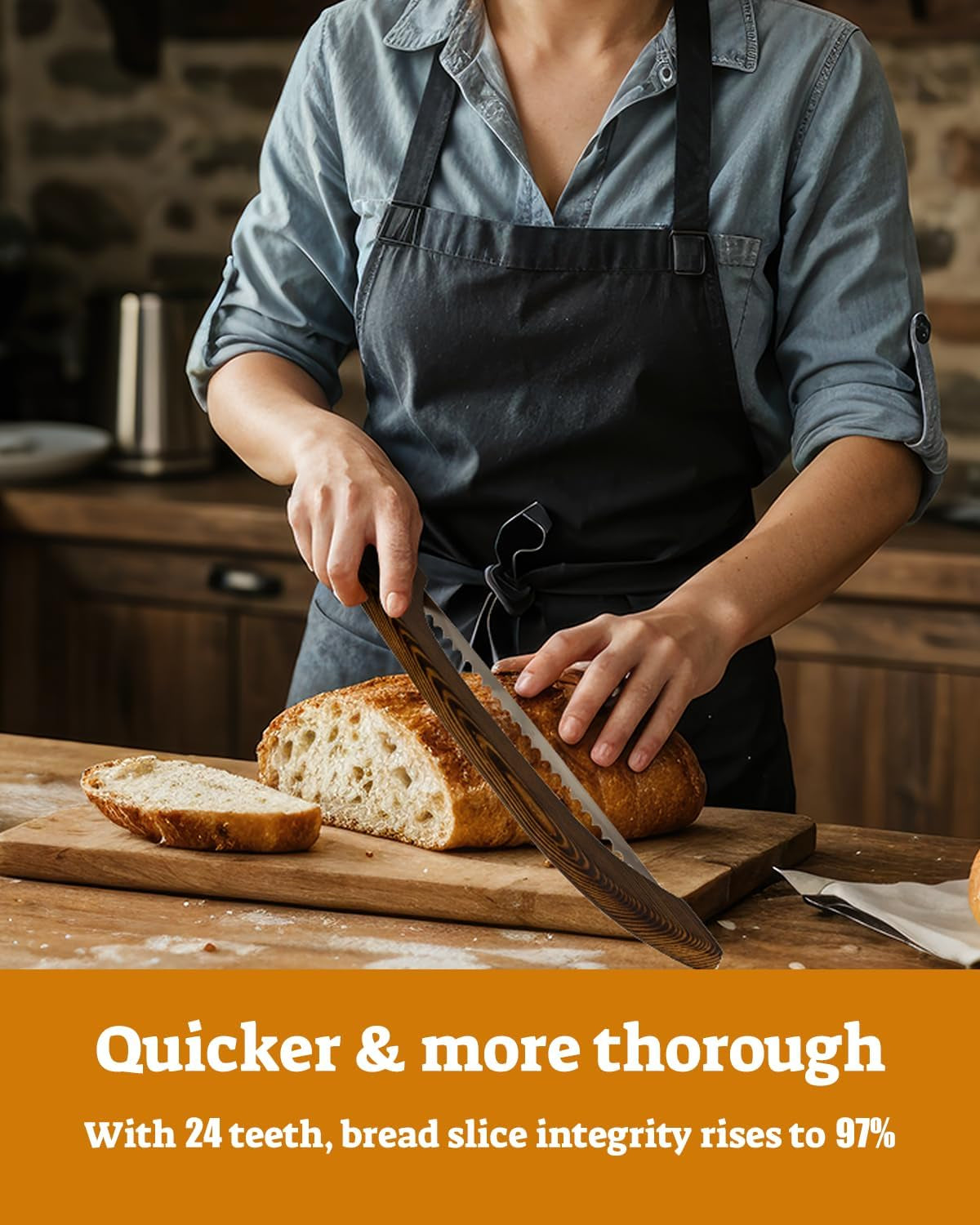 16.5" Bread Slicer, Sourdough Bread Knife for Homemade Bread