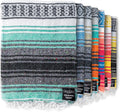 Authentic Handwoven Mexican Blanket | Yoga Blankets, Outdoor, Picnic, Beach, Camping | Equestrian Saddle | Serape 50X70 Inches - Mint, Pack of 1