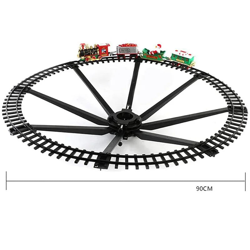 Electric Christmas Train Electric Sound and Light Hangable Christmas Tree Christmas Rail Car Christmas Gifts Children Toys